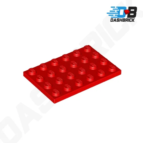 Inspiring creativity and innovation LEGOLEGO Plate 4 x 6, Red [3032]