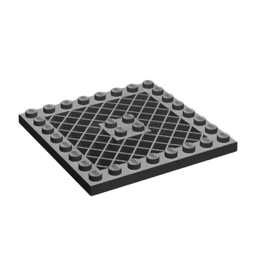 Offering endless joy LEGOLEGO Plate, Modified 8 x 8, Grille/Grate/Platform, Dark Grey [4151b]