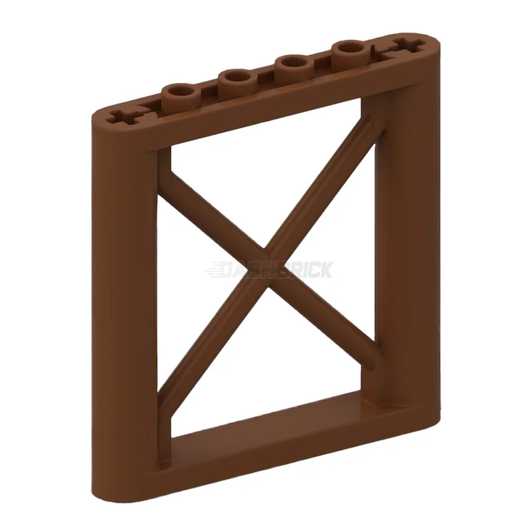 Fostering patience and perseverance LEGOLEGO Support 1 x 6 x 5 Girder Rectangular, Reddish Brown [64448]