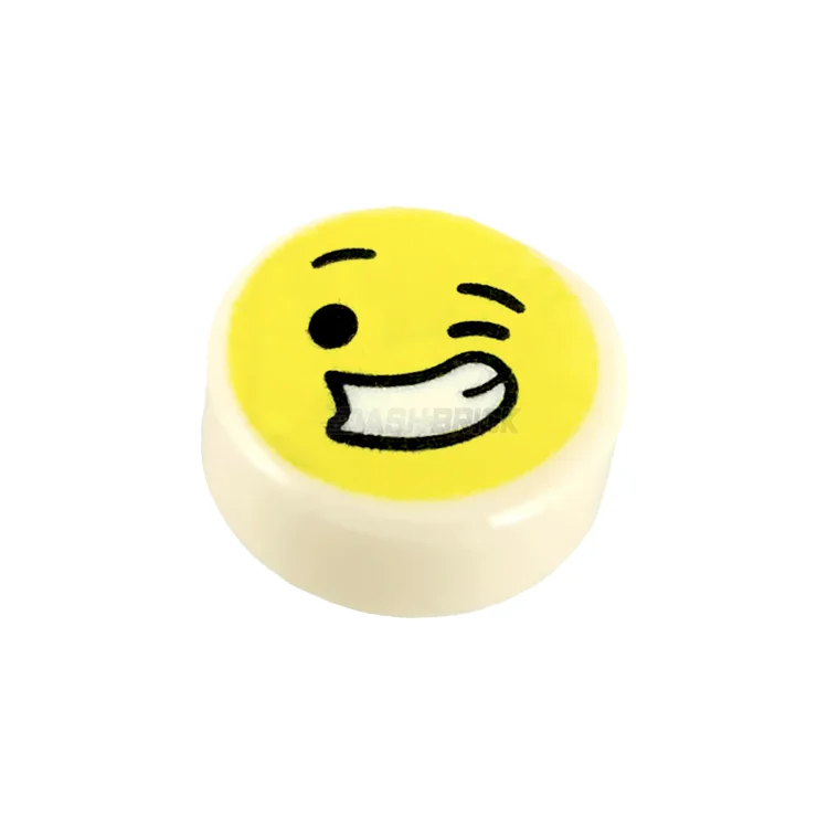 Age-appropriate LEGO toysLEGO Tile, Round 1 x 1, Emoji, Winking Face, Large Smile with Teeth [98138pr0258]