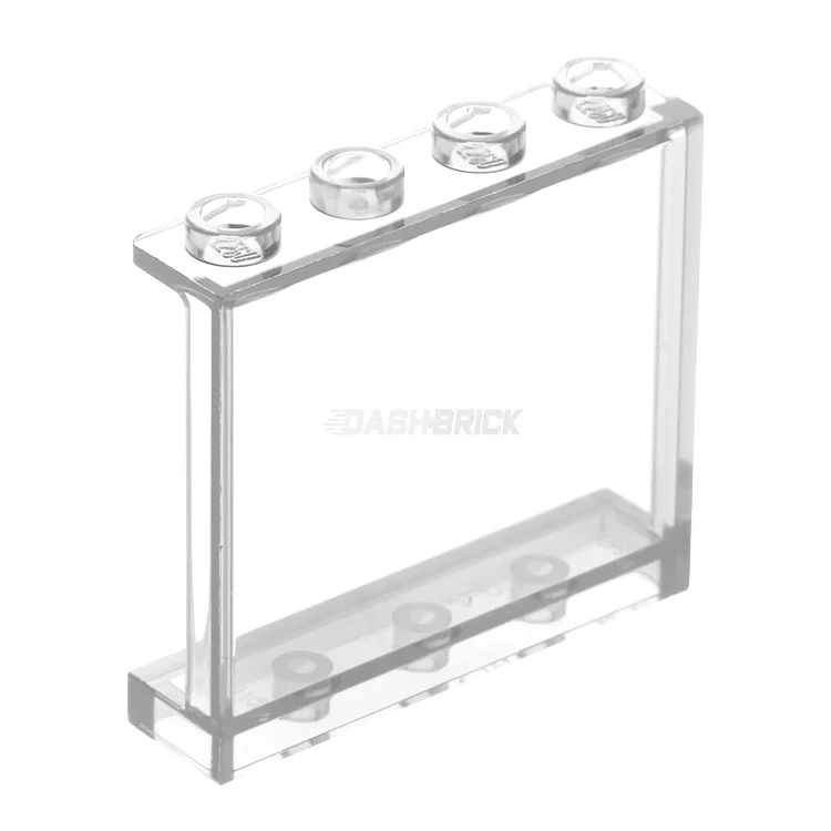 Finely detailed LEGO structuresLEGO Wall/Panel 1 x 4 x 3, Side Supports, (Window) Trans-Clear [60581]