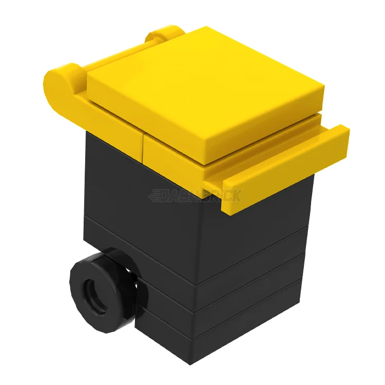 Promoting fine art skills LEGO modelsLEGO "Wheelie bin" - Yellow, Rubbish/Garbage Bin [MiniMOC]