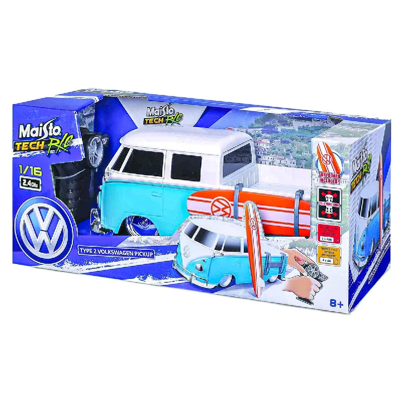 Durable toysMaisto Type 2 Volkswagen Pickup with Surfboard 2.4Ghz Radio Controlled 1:16 Car Durable toysMaisto Type 2 Volkswagen Pickup with Surfboard 2.4Ghz Radio Controlled 1:16 Car