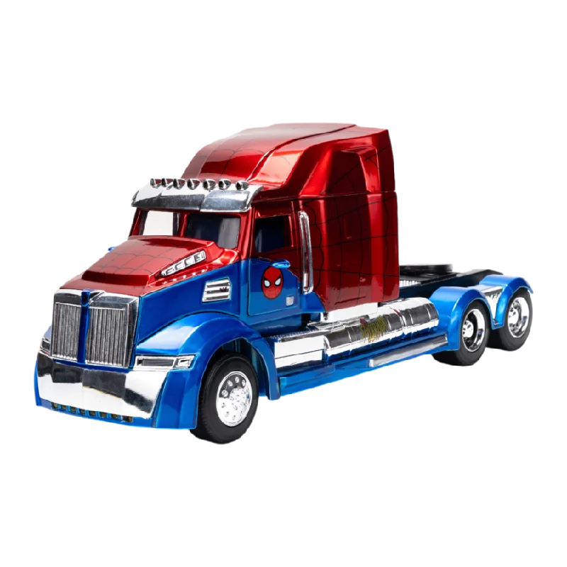 High-quality toy cars Marvel Comics - Spider-Man Big Rig 1:24 Scale Diecast Vehicle