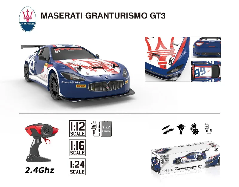 High-quality materials toys Maserati GranTurismo GT3 Remote Control Racing Car 1:16 Scale High-quality materials toys Maserati GranTurismo GT3 Remote Control Racing Car 1:16 Scale