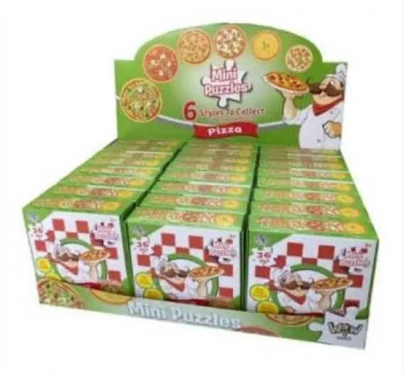 Entertaining games MINI PIZZA JIGSAW PUZZLE 50PC ASSORTMENT