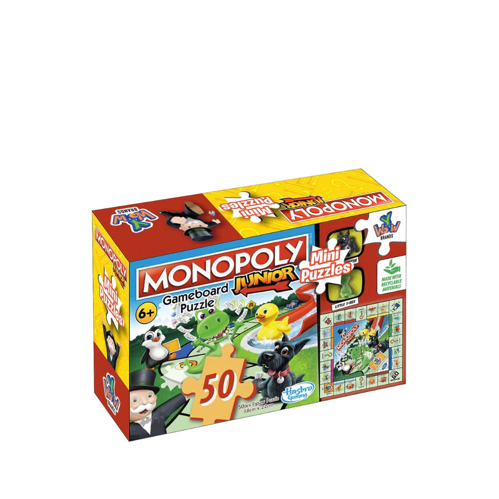 Thought-provoking puzzles MINI PUZZLES HASBRO GAMING 50PC MONOPOLY JR