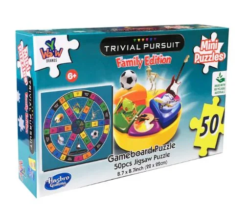 Social games MINI PUZZLES HASBRO GAMING 50PC TRIVIAL PURSUIT