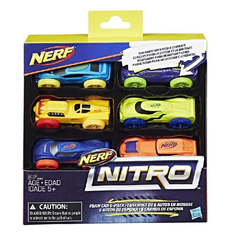 Durable toysNerf Nitro C3173 Foam Cars - 6 Pack
