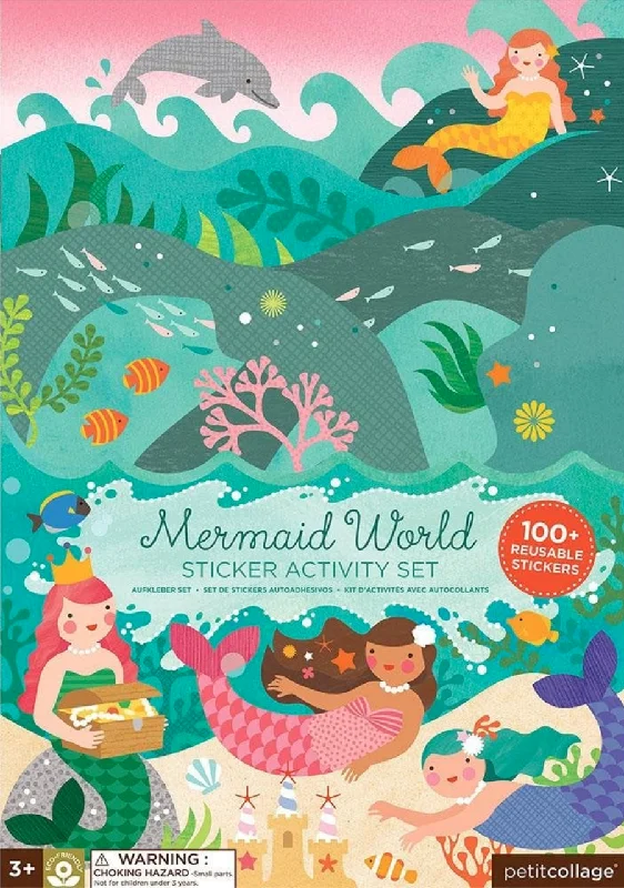 Strategic puzzles Petit Collage Mermaid World Sticker Activity Set