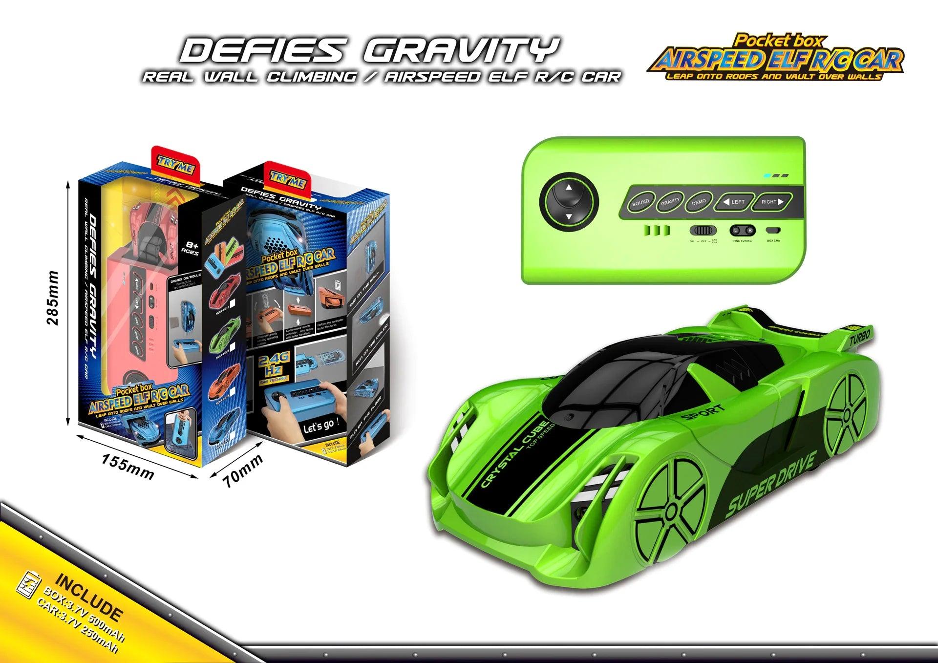 Durable toysPocket Box Remote Control Airspeed Elf Wall Climbing Car