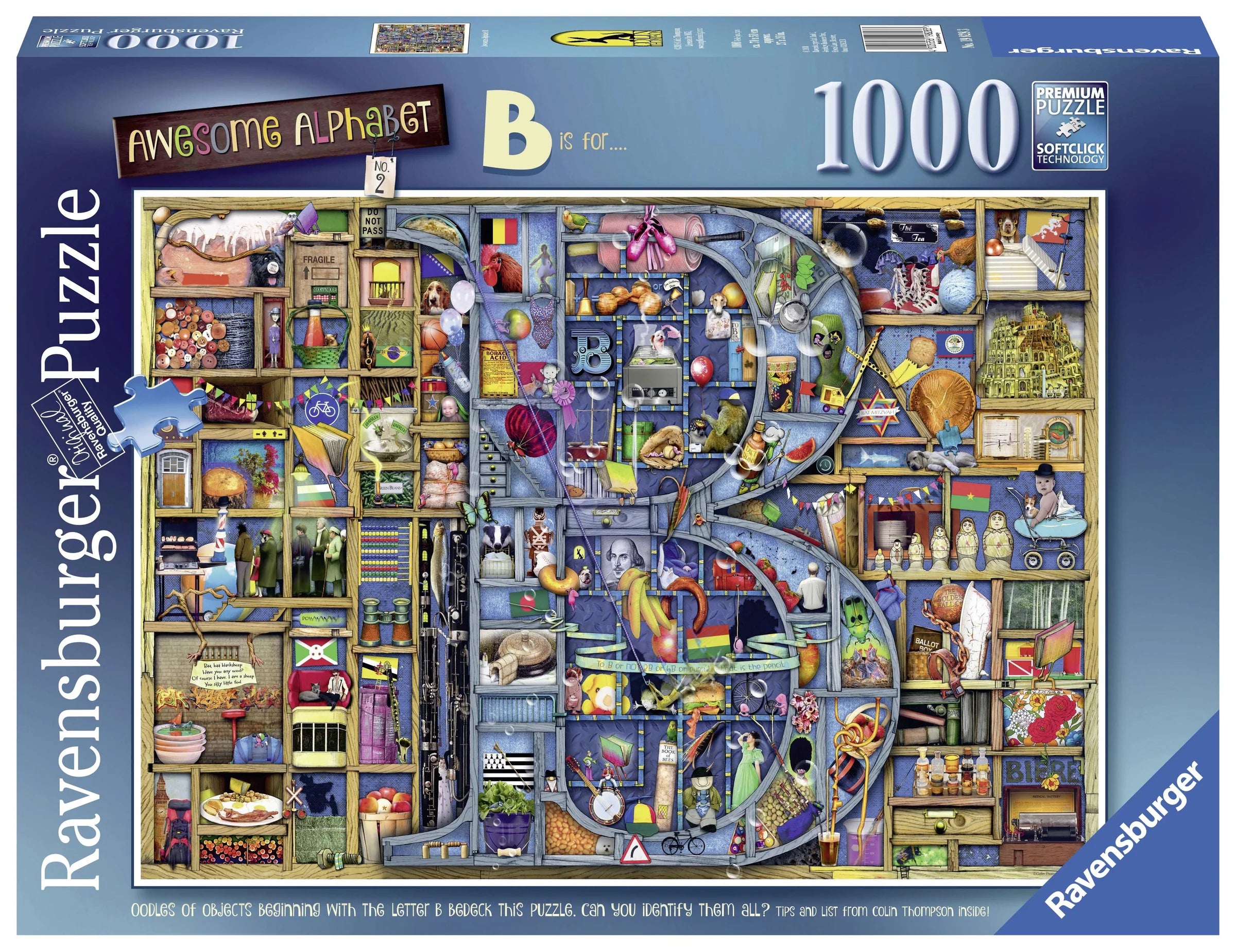 Entertaining games Ravensburger Puzzle | 1000pc | Awesome Alphabet B