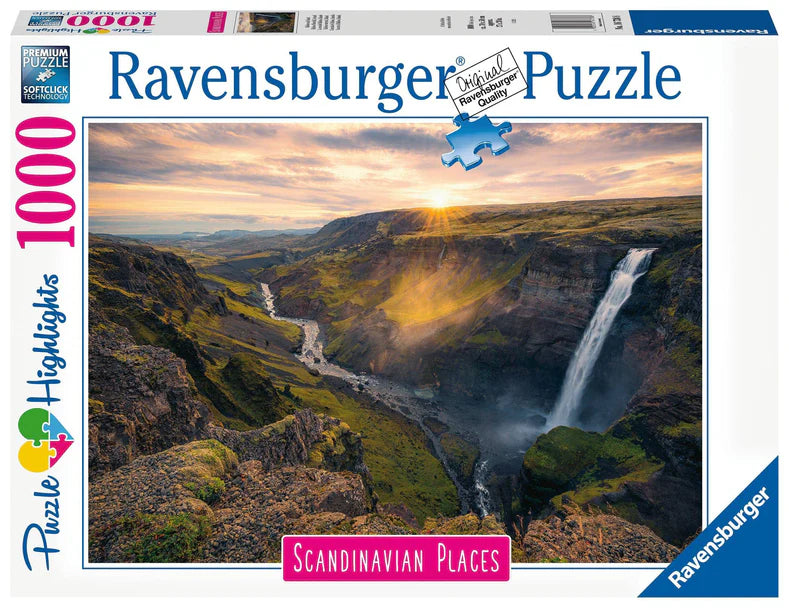 Strategic puzzles Ravensburger Puzzle | 1000pc | Haifoss Waterfall Iceland