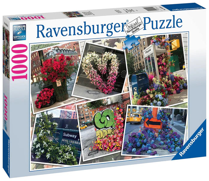 Entertaining games Ravensburger Puzzle | 1000pc | NYC Flower Flash