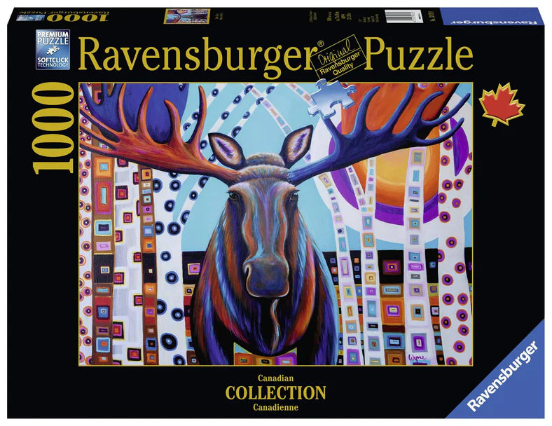 Exciting gamesRavensburger Puzzle | 1000pc | Winter Moose Puzzle