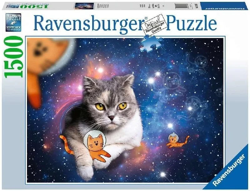 Multi-level puzzles Ravensburger Puzzle | 1500pc | Cats Flying to Outer Space