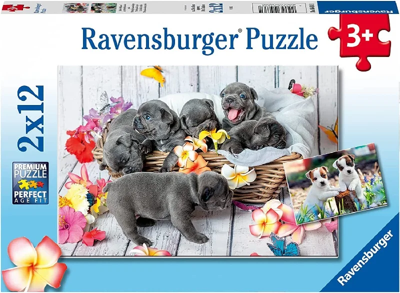 Engaging puzzlesRavensburger Puzzle 2x12pc Little Cute Furballs