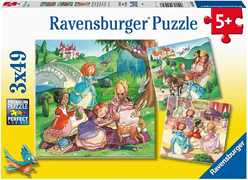 Relaxing games Ravensburger Puzzle 3x49pc Little Princesses