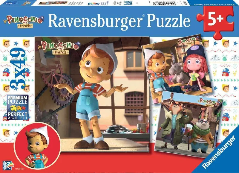 Innovative gamesRavensburger Puzzle | 3x49pc | Pinocchio and Friends