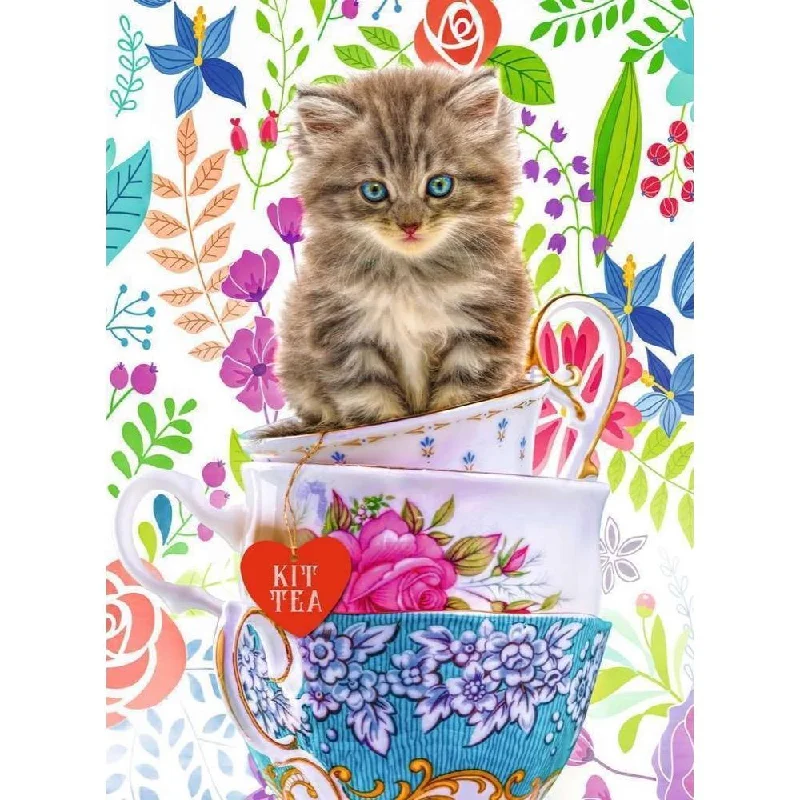Intricate puzzles Ravensburger Puzzle 500pc Kitten in a Cup
