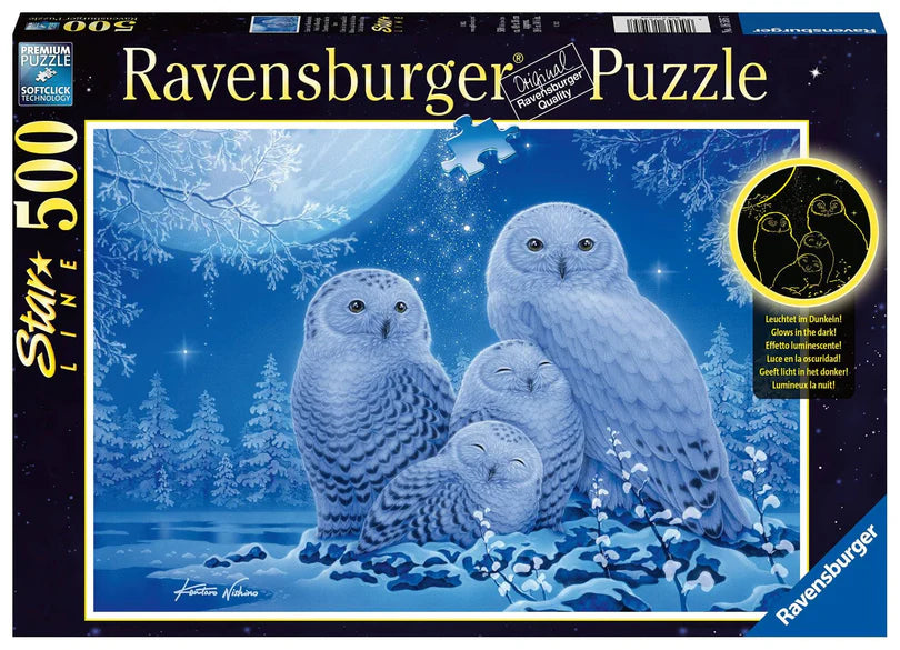 Relaxing games Ravensburger Puzzle | 500pc | Owls in the Moonlight