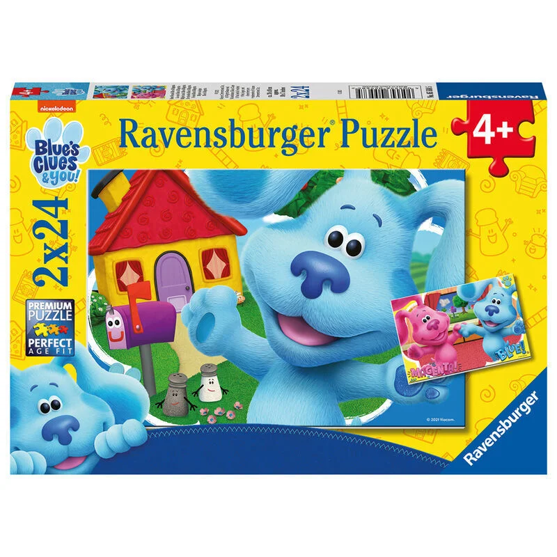 Intricate puzzles RAVENSBURGER BLUES CLUES 2X24PC PUZZLE