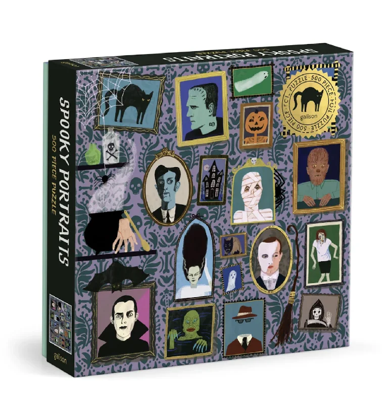 Age-appropriate puzzles Spooky Portraits 500 Piece Puzzle