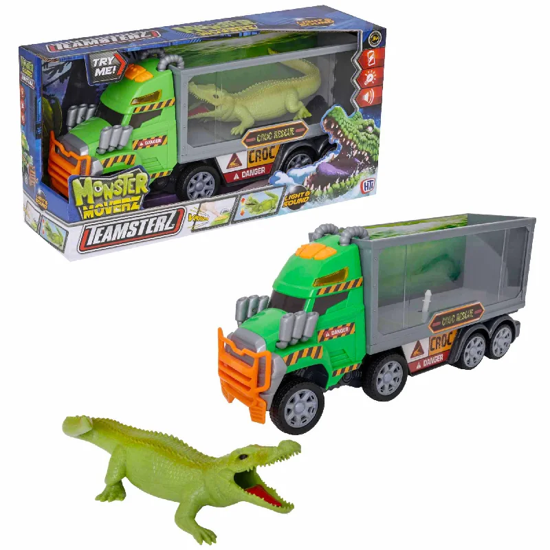 Fun toy carsTeamsterz Monster Moverz Crocodile Rescue Transporter