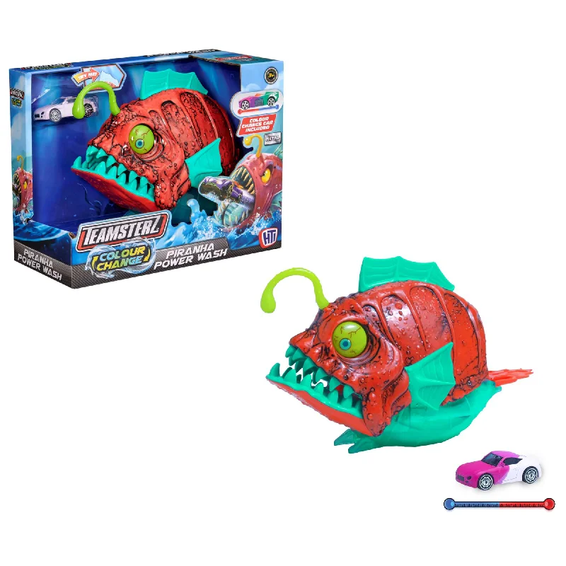 Playful toys Teamsterz Piranha Power Wash | Includes 1 Colour Changing Car