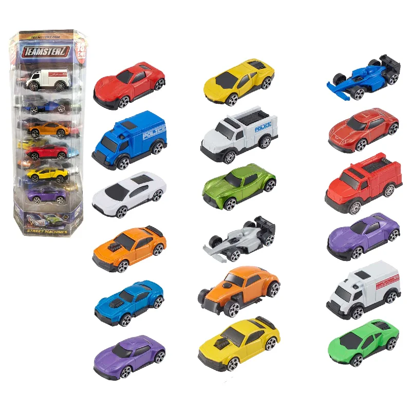 Durable toysTeamsterz Street Machine Toy Car Multipack | 18 Included