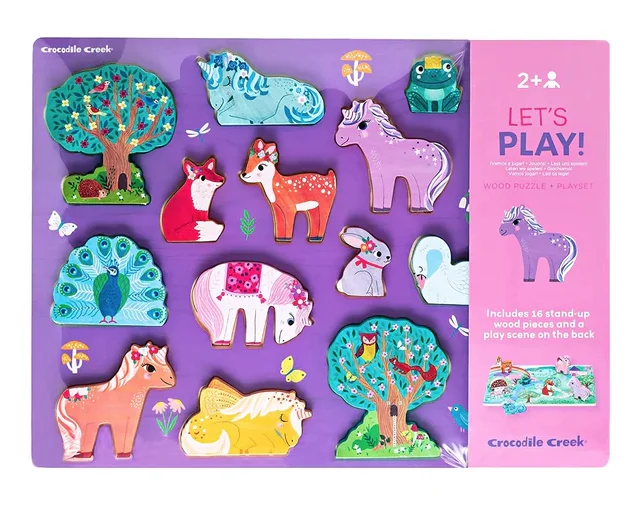 Interactive games Unicorn Garden 16 Piece Wooden Puzzle
