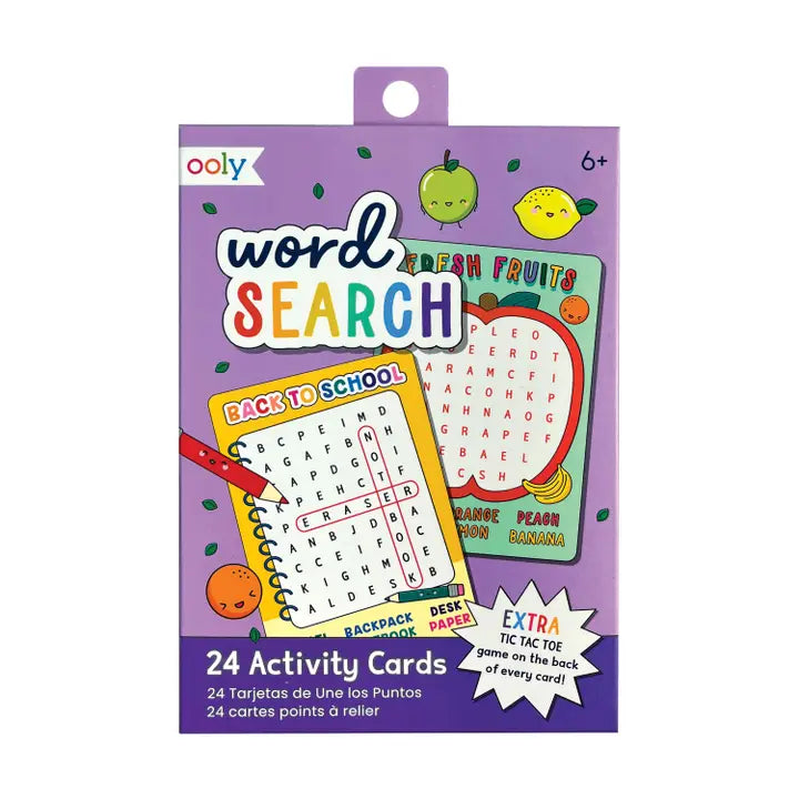 Entertaining games Word Search Activity Cards